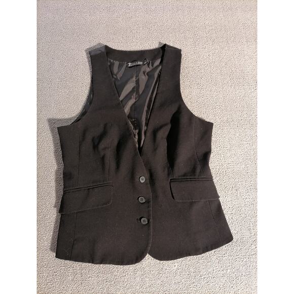 7th AVENUE DESIGN STUDIO 6 Female N Y & Co Black Workwear Button Front Vest - Picture 1 of 8